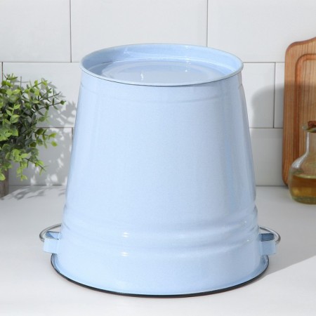 Bucket, 12 l, with a lid, blue color-3