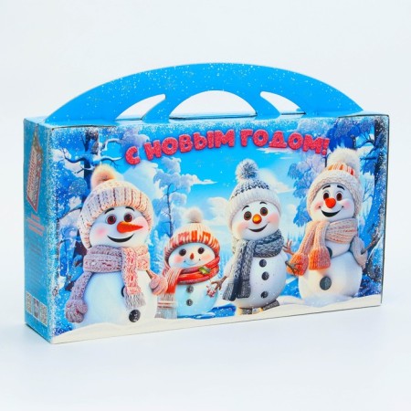 New Year. Gift box New Year's portfolio Maxi wide "kids" with animation 37 x 8 x 20.2 cm.-1