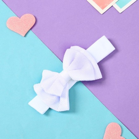 Hair bandage "Olivia" classic, 3x16 cm, white