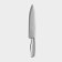 Kitchen knife "metallic", blade 20.5 cm, silver color