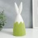 Souvenir Ceramics "Bunny in the shell" Green phlock 22.2x8.7x8.7 cm