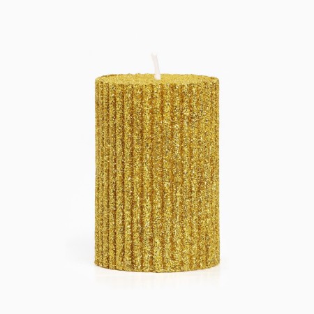 New Year's candle-string with sparkles "New Year: Happiness", 8.5 x 6 cm-2