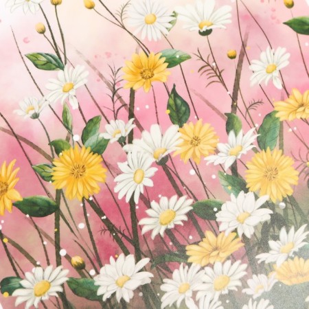 Sticker Plastic Interior color "Field of daisies" Set 2 sheets 30x90 cm-2