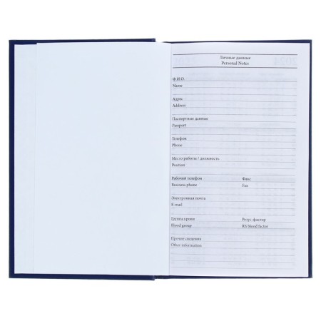 Delivery of a low -up a5, 128 sheets, a boumvinyl cover, blue-11