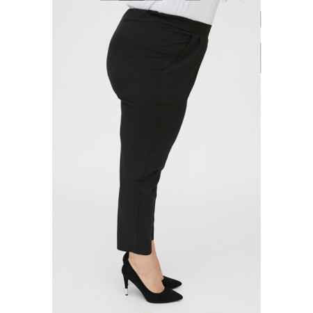 Female trousers, size 66, black color-4