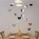 Interior stickers "butterflies", mirror, decor on the wall, set 20 pcs, pcs 7.5 x 9 cm