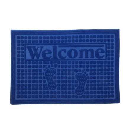 Walker -shaped mature rug without edging the “Welcome Figure”, 40 × 60 cm, color mix-7