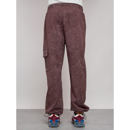 Sports male trousers, size 50, brown color-9