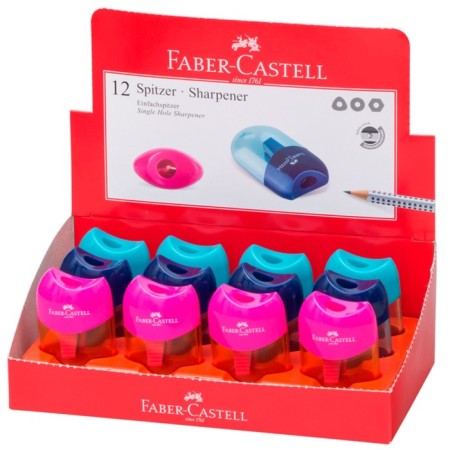 Plastic griller Faber-Castell 1 hole, container, mix 183515-1