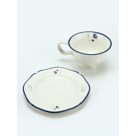 Tea couple Dolce Ceramo. Provence, 2 items: 280 ml mug, saucer d = 16 cm-1