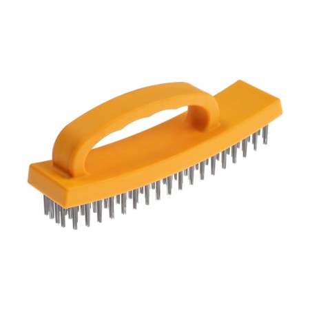 Metal tundra metal brush, plastic handle, 6-row