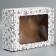 Box a gift team with a window, packaging, "stars", white, 27x10x21 cm