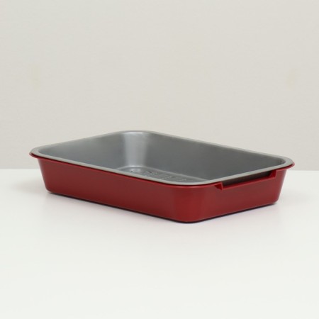 Medium toilet with a mesh of 36 x 26 x 6.5 cm, gray/burgundy-2