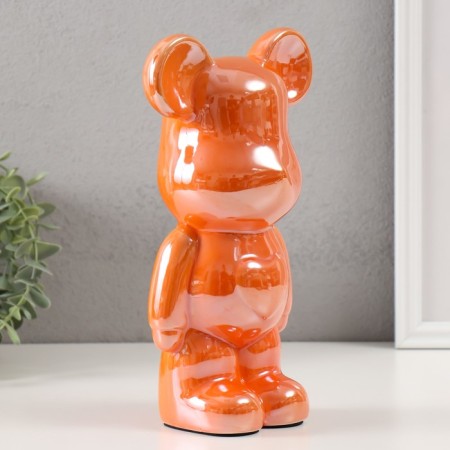 Piggy bank Ceramics "Bear" orange chameleon 9.5x14x25 cm-1