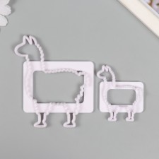 Cutters for alpaca polymer clay set 2 pcs 5.9x4.9 cm 9.7x8.3 cm
