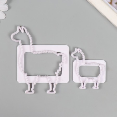 Cutters for alpaca polymer clay set 2 pcs 5.9x4.9 cm 9.7x8.3 cm