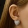 Earrings Metal "Accord" Ornament, silver color