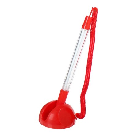 Ballic handle 0.5 mm on the stand "Stop" with Velcro and cord, blue rod, red body (barcode on a piece)