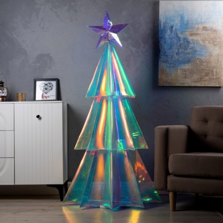 LED figure "Christmas tree with a star" 85 × 165 × 85 cm, plastic, 220 V, glow of white-1