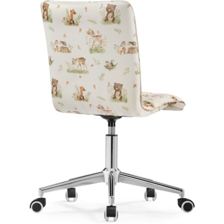 Computer chair of quadro s40-15 metal/fabric, chrome/white 42x57x86 cm-4