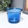 Glass of Glass for 1 candle "Gloss" blue 4.7x6.2x6.2 cm