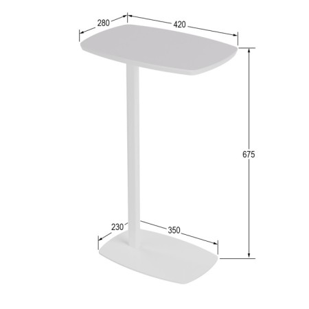 Journal table "Act Color", 280x420x675 mm, white color-1