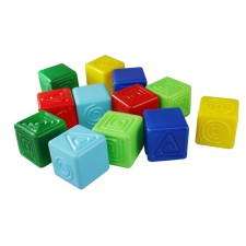 Tactile cubes 12 elements, 7 cm
