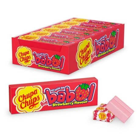 Chewing gum Chupa-Chups Big Babol Strawberries, 21 g