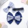 Hair clip "Beauty" (set of 3 pcs) peas, 4 cm, white and blue
