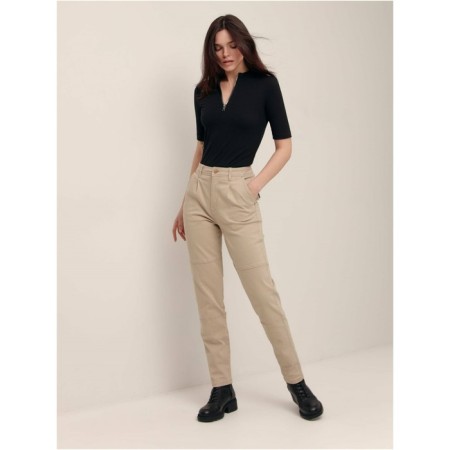 Jeans of trouser cut female Conte Elegant, Size S, Beige Color-1