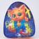 Baby backpack for the boy "Cat and graffiti", 23x20.5 cm, lightning department