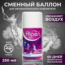 Сменный баллон для автоматического освежителя Alpen, Антитабак, 250 мл