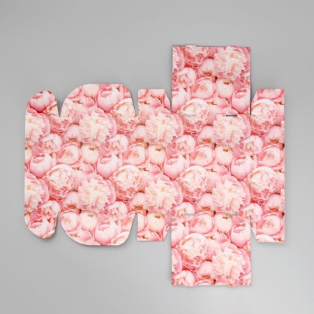 Gift folding box, packaging, "delicate peonies", 27 x 21 x 9 cm-6
