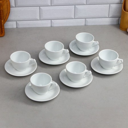 Tea set "Lemon", 12 objects, 6 cups 200 ml, porcelain, Iran-1