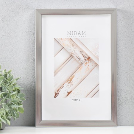 Photo frame Plastic "Mira" 20x30 cm, 641822-8, silver (plastic screen)