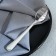 A teaspoon spoon with an engraving “strong in spirit”, on a gift postcard, 3 x 14 cm.