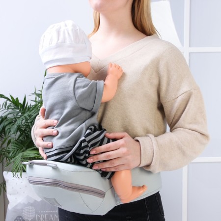 Backpack-Kenguru/hips with pocket, color gray-1