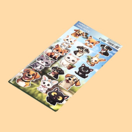 Paper children's stickers 10 x 22 cm, "favorites"-1