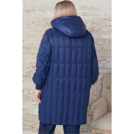 Female coat, size 54, blue color-4