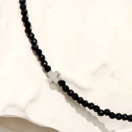 Skoker Shar No. 3 “Spinel” cross in silver, 38 cm + 5 cm extension cord-5