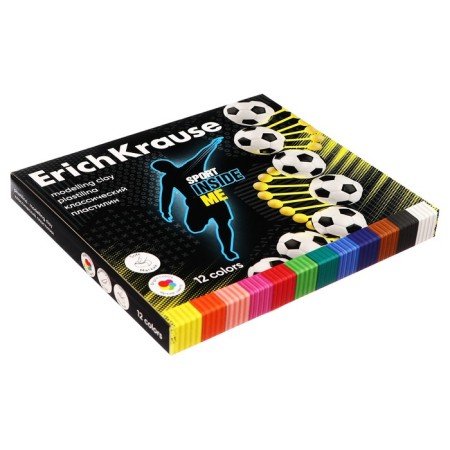 Plasticine with a stack of 12 colors, 180 g, Erichkrause "Sport DNA", in cardboard packaging-2