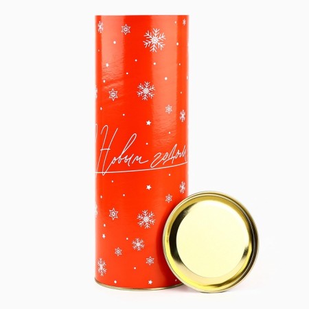 Tubus for a bottle "Happy New Year", 10 x 34 cm, New Year-4