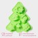 The form for baking the deed "New Year. Christmas tree ", silicone, 24.5 × 21 × 3 cm, 6 cells, green color