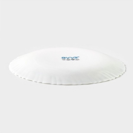 Dining plate "Field flowers", d = 23 cm, glass ceramic, white color-2