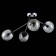 Ceiling EVOLUCE lamp. Sle106002-04. Marea. 4x40 watts, E14, 60x60x29 cm, chrome color, black