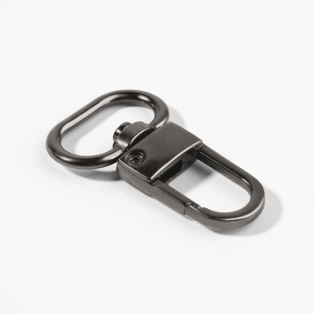 Metal carbine, 41 × 25 mm, 5 pcs, black nickel color-1