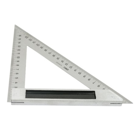Triangular ruler Deli DL303200 104521, stainless steel, 200 mm-1