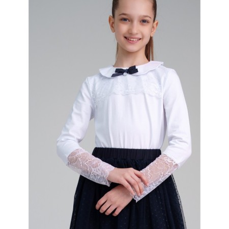 PlayTode Blouse for girls, height 164 cm, white color-2