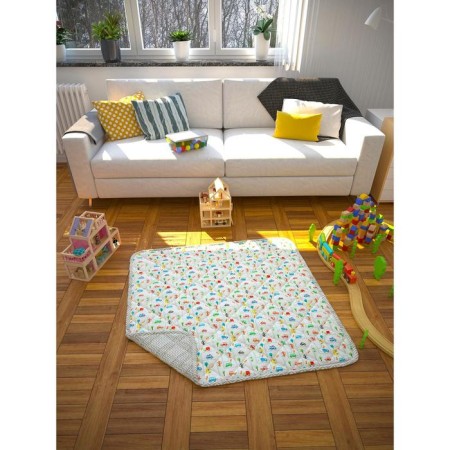 Baby rug is sods, size 115x115 cm, print road, color gray-6