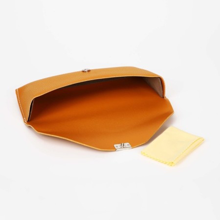 Case for glasses on the button, yellow color-2